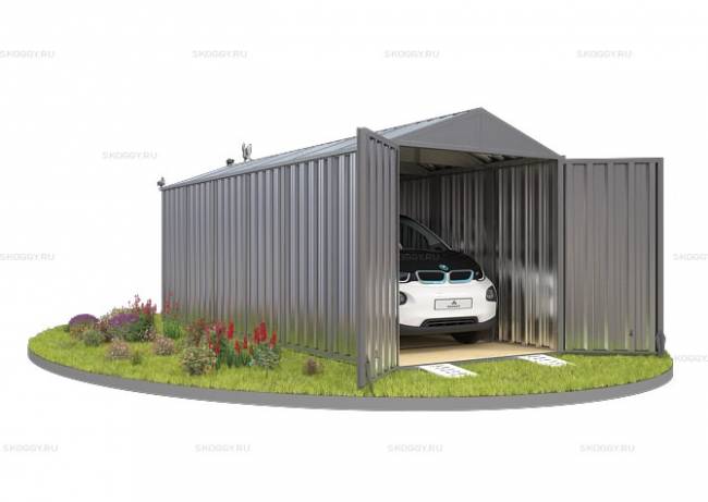 Хозблок SKOGGY секционный с двускатной крышей 6 х 2 м, цинковый Хозблок SKOGGY секционный с двускатной крышей 6 х 2 м, цинковый