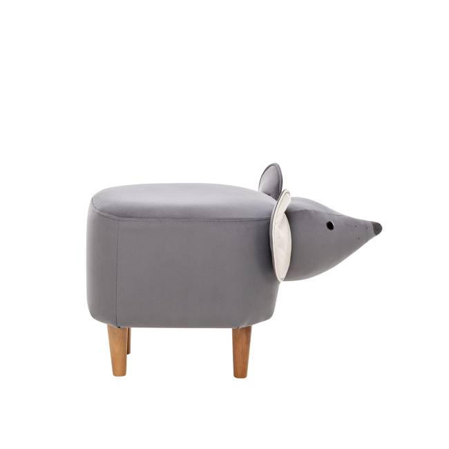 Пуф Leset Мышка V32 серый, компаньон V01 белый Бук