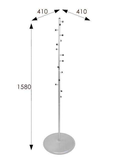 Вешалка напольная Пико 15 металлик Вешалка напольная Пико 15 металлик