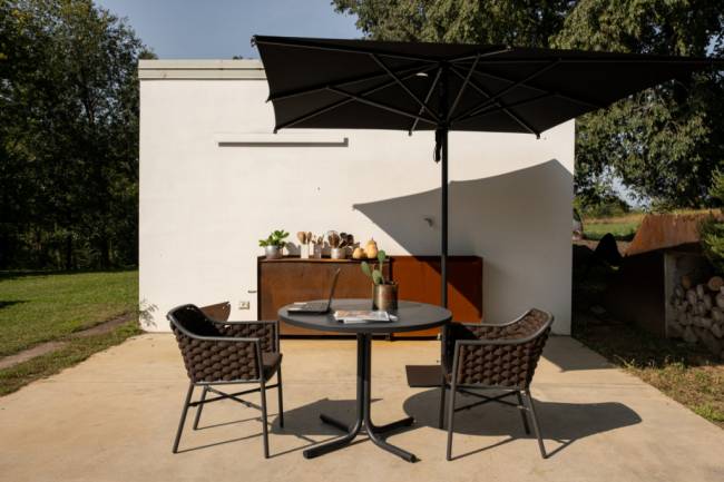 Зонт профессиональный 3х3 м Napoli Standard антрацит, черный 3000х3000 мм