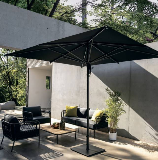 Зонт профессиональный 3х3 м Napoli Standard антрацит, черный 3000х3000 мм