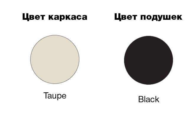 Комплект пластиковой мебели Mykonos XL бежевый, черный