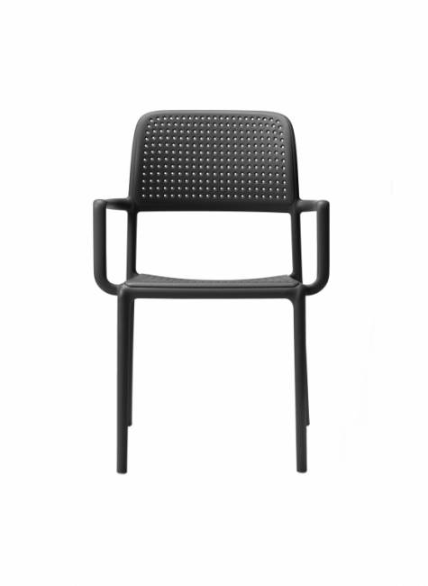 Кресло пластиковое Bora антрацит 585х570х860 мм