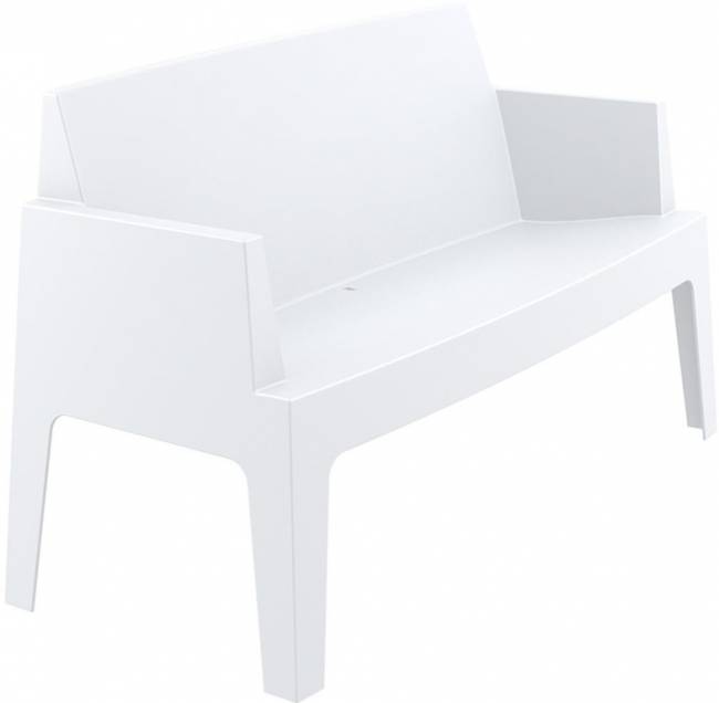 Диван пластиковый двухместный Box Sofa белый 1380x620x800 мм