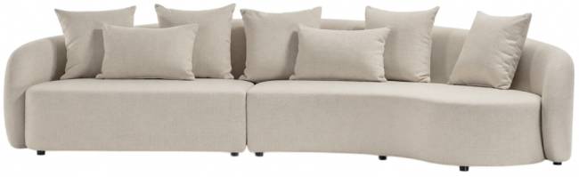 Диван модульный с подушками Cosy Modular конопляный 3600х1100х740 мм