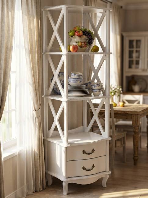 Этажерка Джульетта 3 уровня, молочный дуб Л