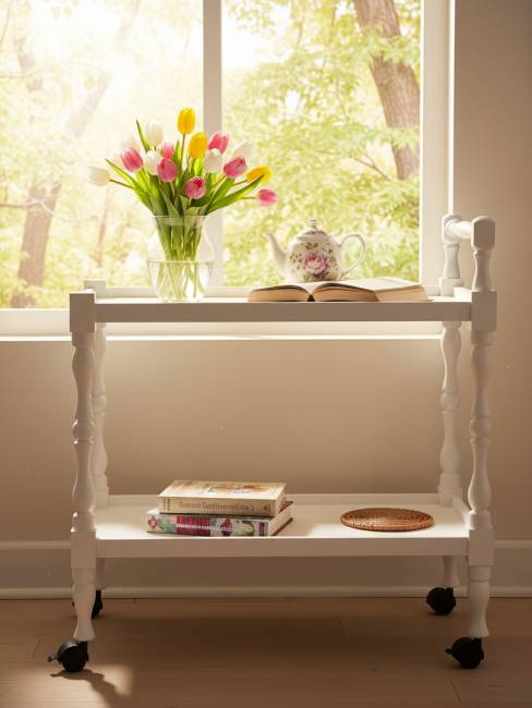 Стол сервировочный Бридж белый