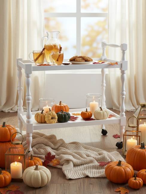 Стол сервировочный Бридж белый