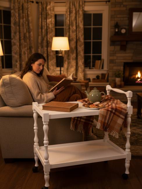 Стол сервировочный Бридж белый