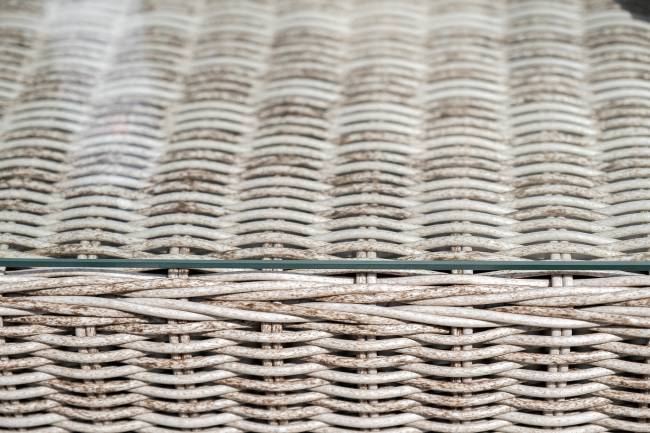 "Капучино" журнальный столик из искусственного ротанга, цвет бежевый