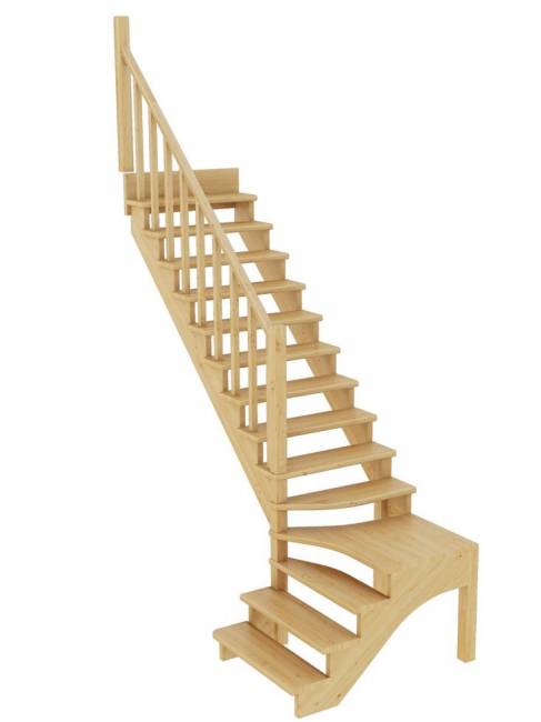 Деревянная лестница К-031м/1 Деревянная лестница К-031м/1