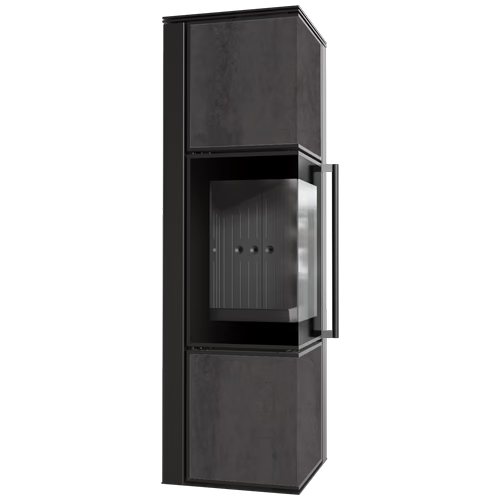 Печь Kratki PRO TORA/M NATURALI PIETRA DI SAVOIA ANTRANCITE BOCCIARDATA