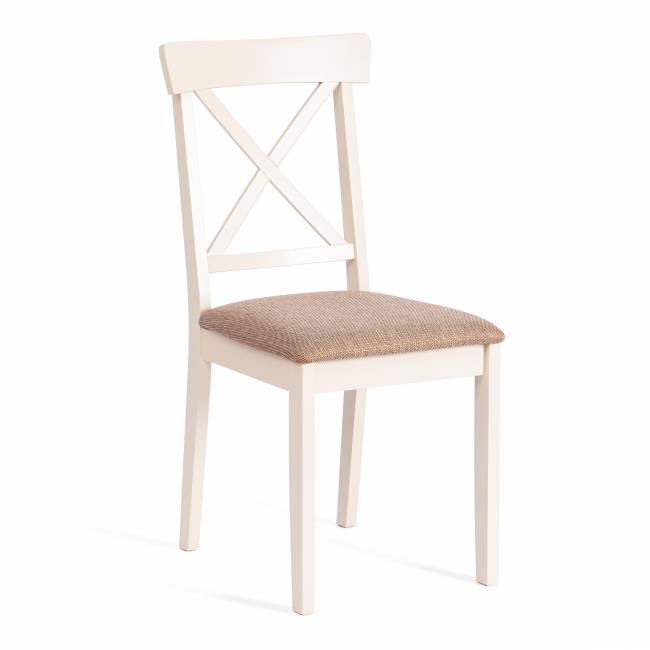 Стул Гольфи 2/ Golfi 2 дерево гевея, 45*51*94, ivory white, ткань кор.-зол. (1505-9) (Комплект из 2 шт.) ivory white дерево гевея