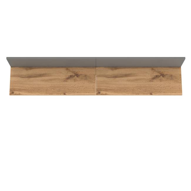 Вешалка с полкой на шесть крючков Октава цвет серый графит/дуб крафт золотой