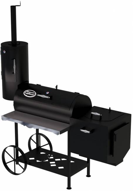 Гриль-Смокер казан XXL, из стали толщиной 4 мм в термостойкой покраске