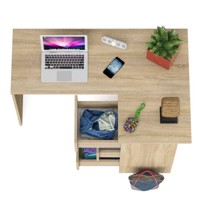 Угловой компьютерный стол Мори МС-16 правый цвет дуб сонома Угловой компьютерный стол Мори МС-16 правый цвет дуб сонома