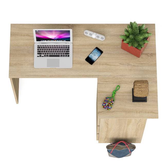 Угловой компьютерный стол Мори МС-16 правый цвет дуб сонома Угловой компьютерный стол Мори МС-16 правый цвет дуб сонома