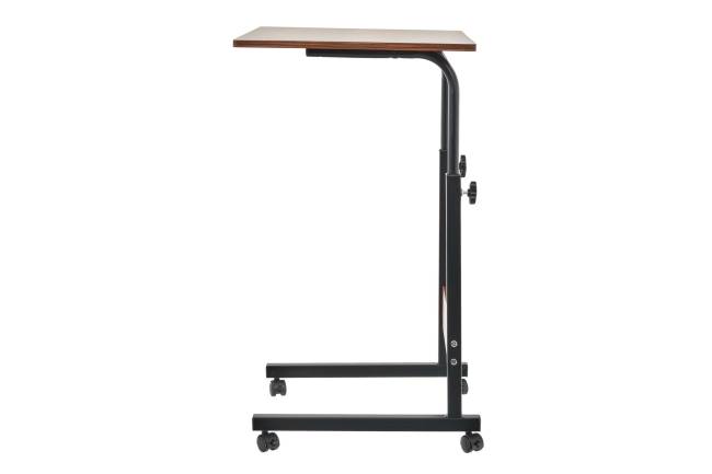 Стол многофункциональный на колесах, 60x40 см, «РОЛЛ», 2 ножки, регул.высота, мдф, металл, тёмн. дерево, черный Стол многофункциональный на колесах, 60x40 см, «РОЛЛ», 2 ножки, регул.высота, мдф, металл, тёмн. дерево, черный