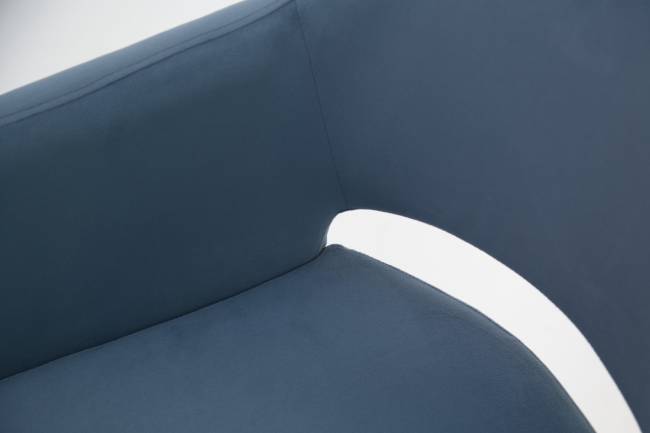 Стол Сканди К 100 орех с креслами Пичч велюр синий