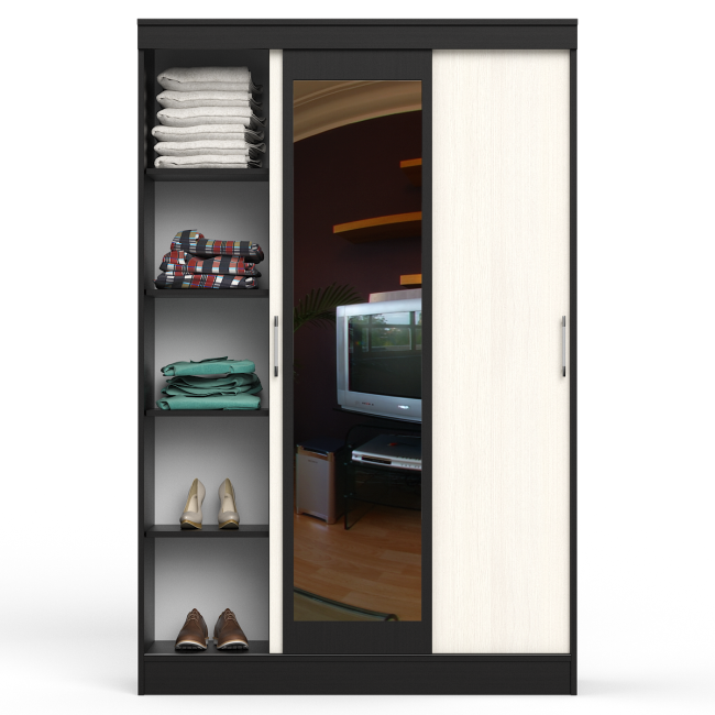 Шкаф-купе СВК-1300 цвет венге/дуб лоредо