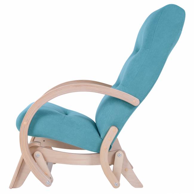 Кресло-качалка маятник Мэтисон ткань минт, каркас береза белая