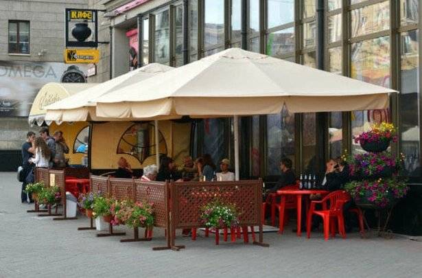 Зонт с центральной опорой 3 х 3