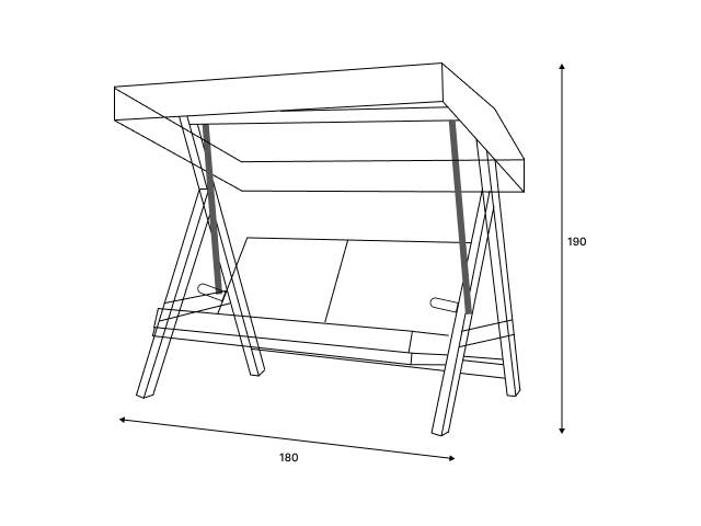 Садовый качели PARIS, бежевые