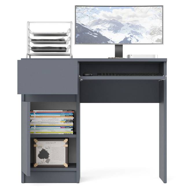 Стол компьютерный Мори МС-1 левый цвет графит