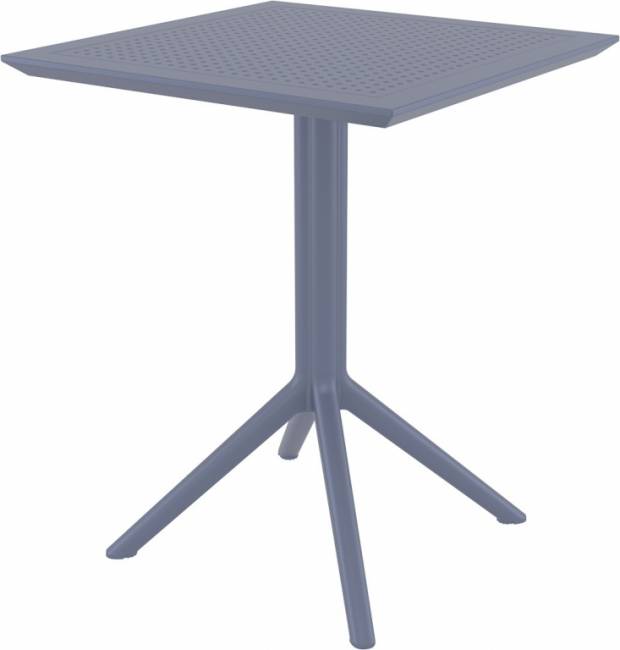 Стол пластиковый складной Sky Folding Table 60 темно-серый 600х600х740 мм