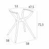 Подстолье пластиковое Air Legs Small черный 580х580х725 мм