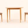 Стол Pawook К 100 натур со стульями Франк ПМ натур/бежевая рогожка