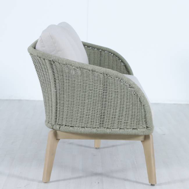 Диван деревянный трехместный Madrague светлый тик, бежевый 1860х803х774 мм