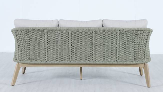 Диван деревянный трехместный Madrague светлый тик, бежевый 1860х803х774 мм