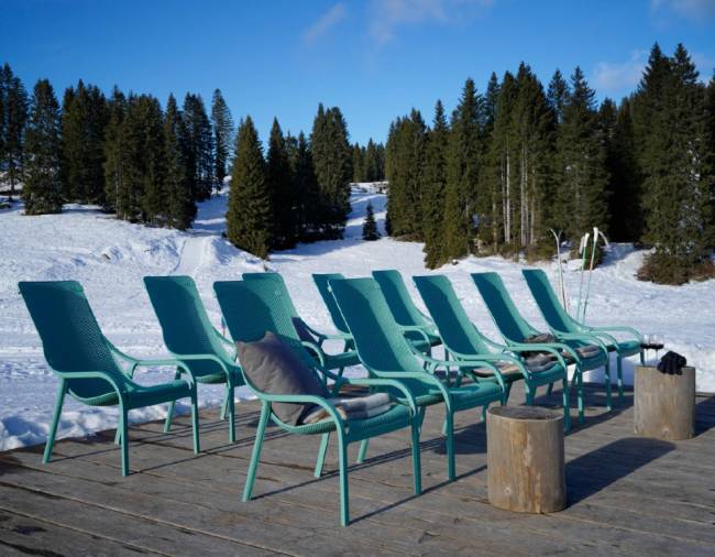 Лаунж-кресло пластиковое Net Lounge ментоловый 615х900х990 мм