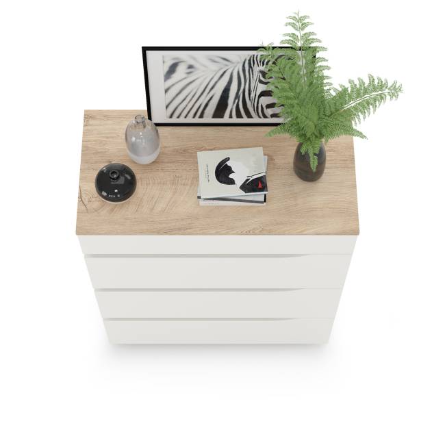 Комод Муссон 13.97 цвет белый/дуб эндгрейн элегантный