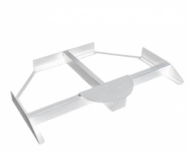 Зонт профессиональный 3х3 м Rimini Braccio белый, серо-коричневый 3000х3000 мм