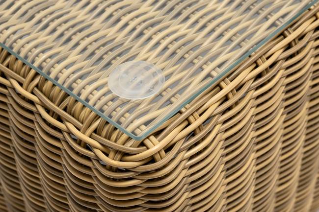 "Боно" журнальный столик из искусственного ротанга, цвет соломенный "Боно" журнальный столик из искусственного ротанга, цвет соломенный