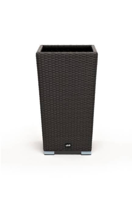 "Капучино" кашпо для цветов плетеное из искусственного ротанга, цвет коричневый "Капучино" кашпо для цветов плетеное из искусственного ротанга, цвет коричневый