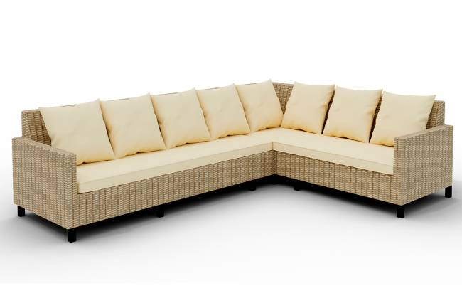 MOKKA БЕЛЛА / BELLA диван угловой, соломенный
