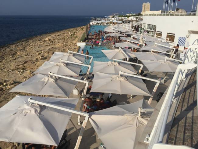 Зонт профессиональный 3х3 м Pompei Braccio белый, слоновая кость 3000х3000 мм