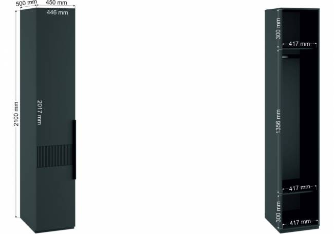 Шкаф Ника эйхория QR-17 / графит